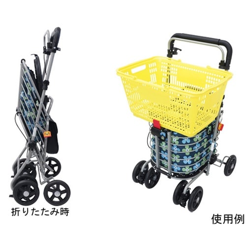 アトレ 保冷バッグ付 花柄(青ベース)