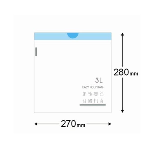 ゴミ袋 3L 28×27cm 厚さ 0.