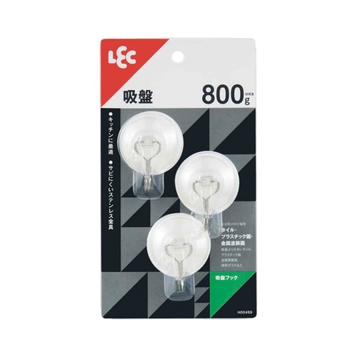 吸盤フック 3個入 耐荷重800kg