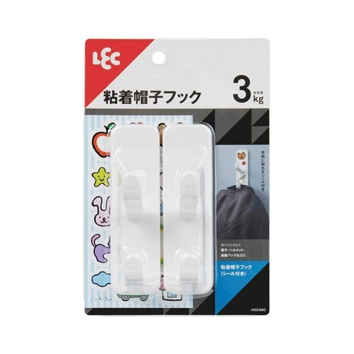 粘着帽子フック シール付き 2個入 耐荷
