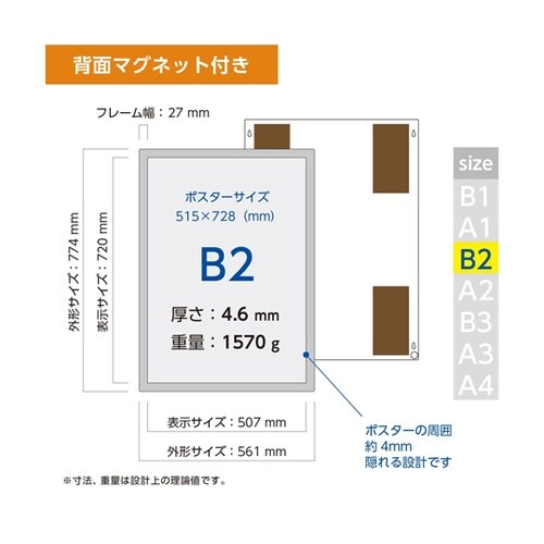 壁面用ポスターフレーム ポスターフィット