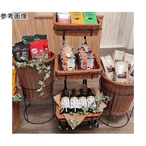 PP製バスケット付き3段スタンド 角型