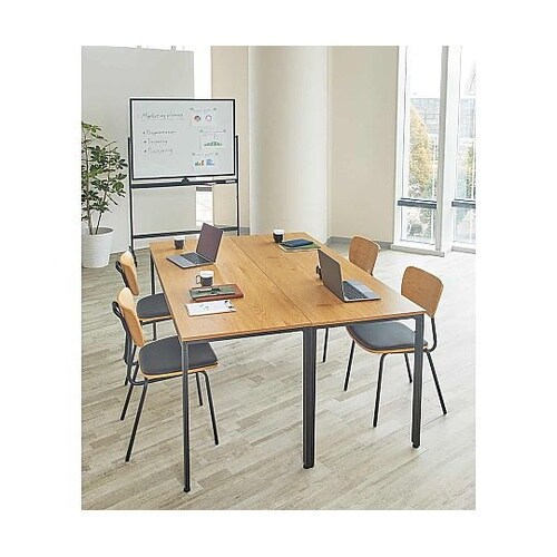 ミーティングテーブル ホワイト 幅120