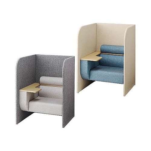 パーソナルブース ワークソファ ブルー