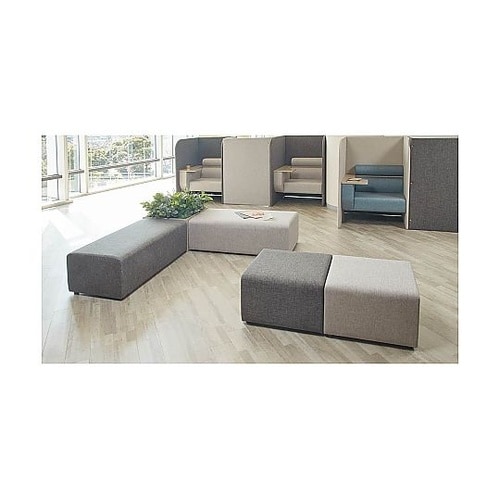 ロビーベンチソファ ダークグレー 幅60