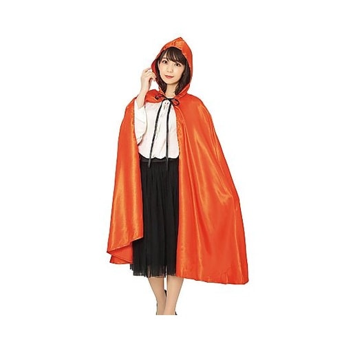 ハロウィンフードマント オレンジ 57−