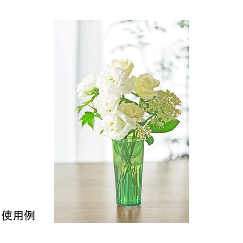 花瓶 グロウベース クリア グリーン