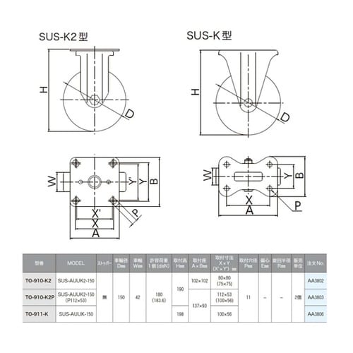 固定型プレート式(ストッパー無) ステン