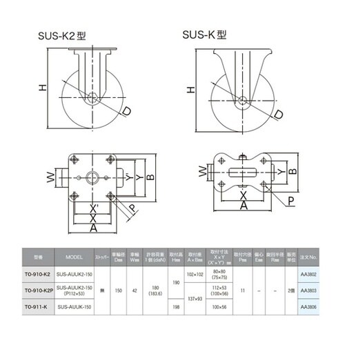 固定型プレート式(ストッパー無) ステン