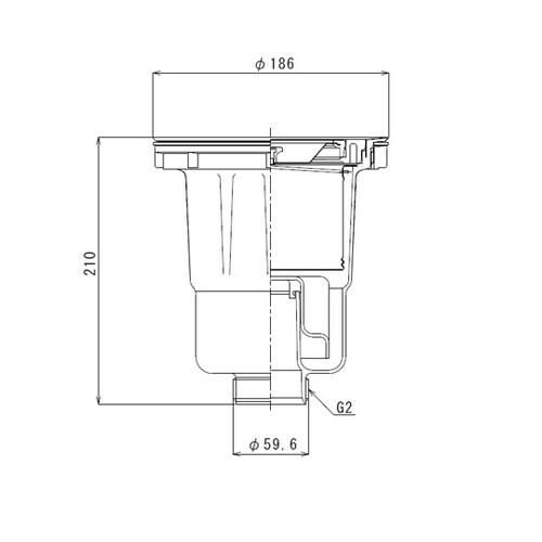 樹脂製中型排水トラップ(50A) TO−