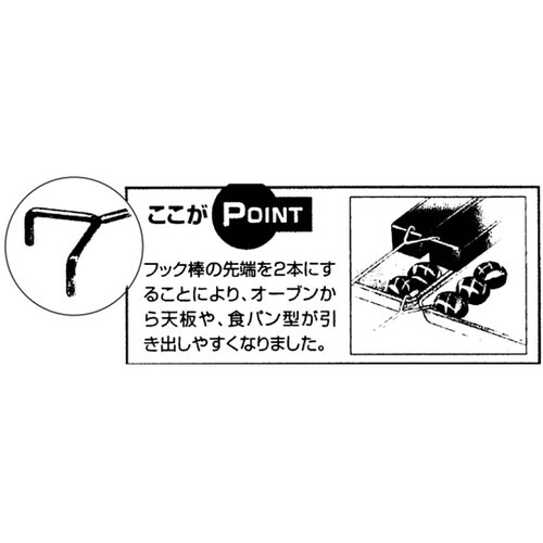 ステンレス ダブルフック棒 BH−110