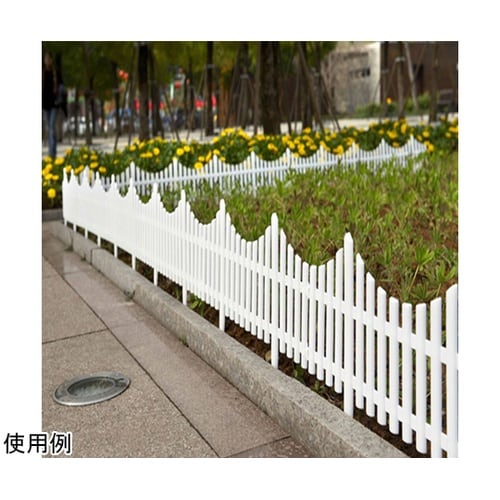 花壇土留めフェンス ホワイト 10個セッ