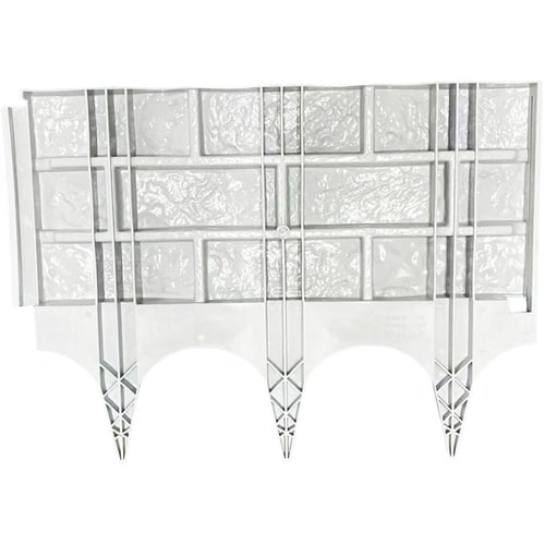 花壇土留めレンガ風フェンス グレー 5個