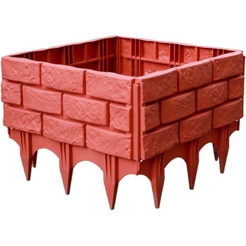 花壇土留めレンガ風フェンス ブラウン 5