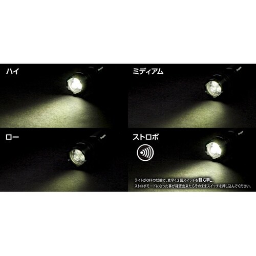 充電式タクティカルメタルライト PMTR