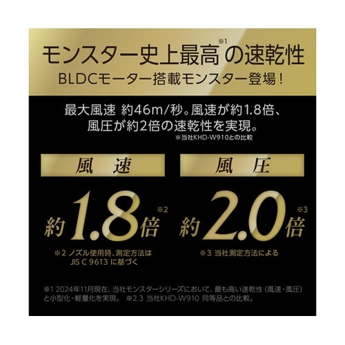 BLDCダブルファンドライヤー ブラック