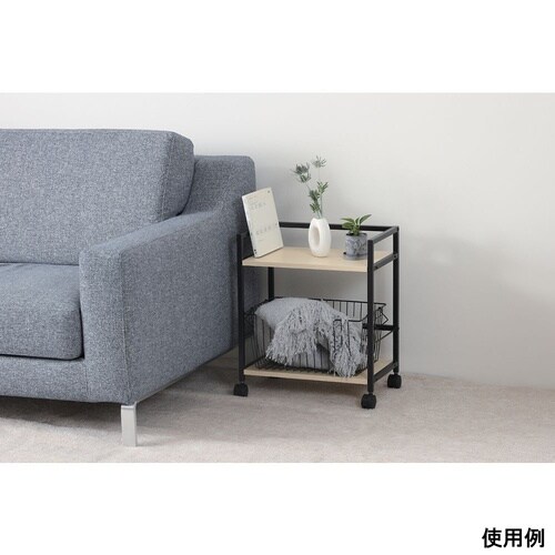 デスクワゴン2段 ブラック DWG02B