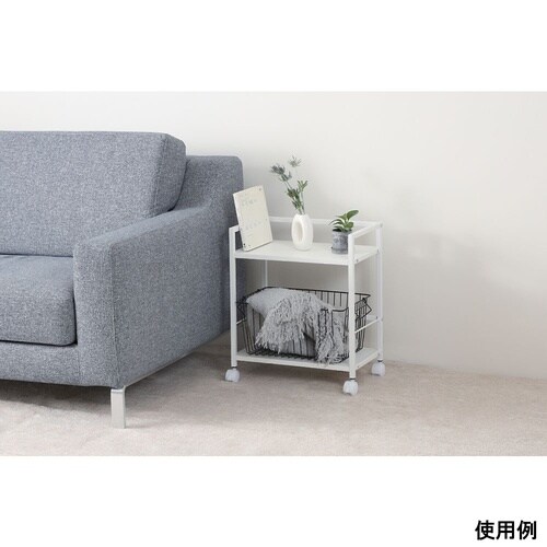 デスクワゴン2段 ホワイト DWG02W