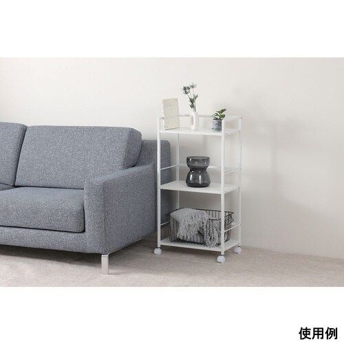 デスクワゴン3段 ホワイト DWG03W