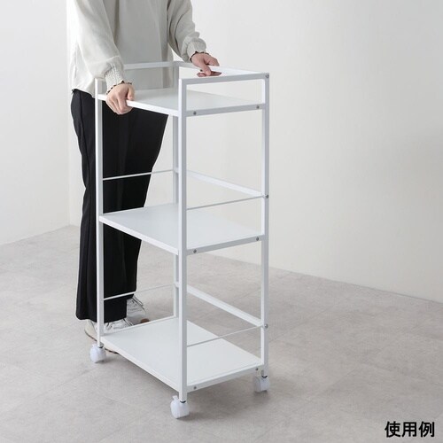 デスクワゴン3段 ホワイト DWG03W