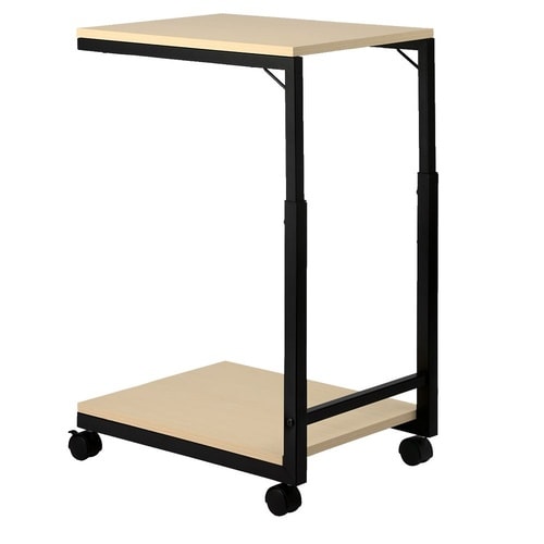 デスクサイドワゴン高さ調整つき ブラック