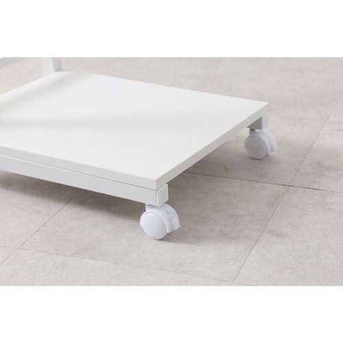 デスクサイドワゴン高さ調整つき ホワイト