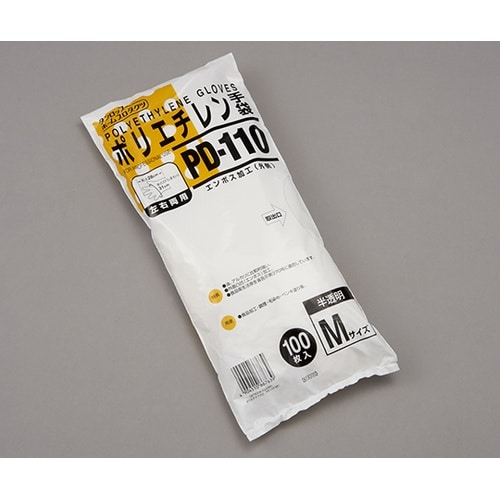 PD−110 ポリエチレン手袋半透明 M