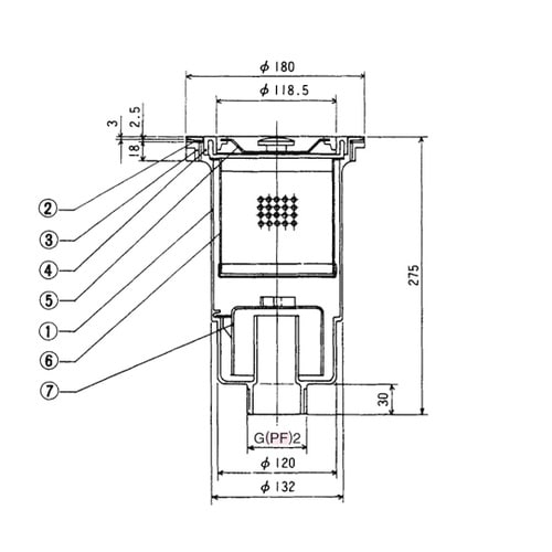 深型排水トラップ G2ネジ ステンカゴ仕