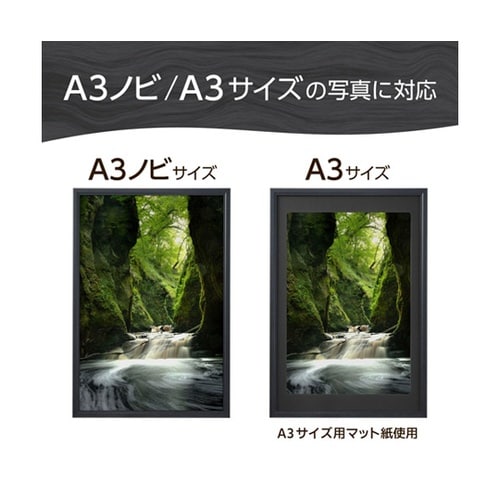 木製額 ピクスリアプラスA3ノビBK F