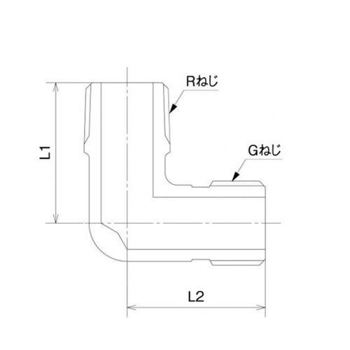 フレキ用エルボ R3/4×G3/4 OS