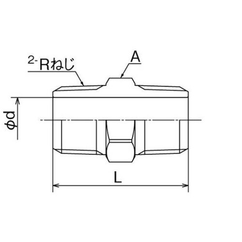 SFN型 ステンレス六角ニップル R1/