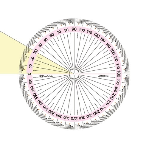 両面全円分度器 快段目盛 FCP−90D