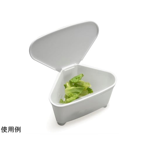 三角コーナー フタ付き ホワイト