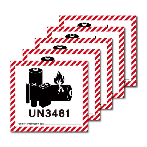 UN3481 リチウム電池識別ステッカー