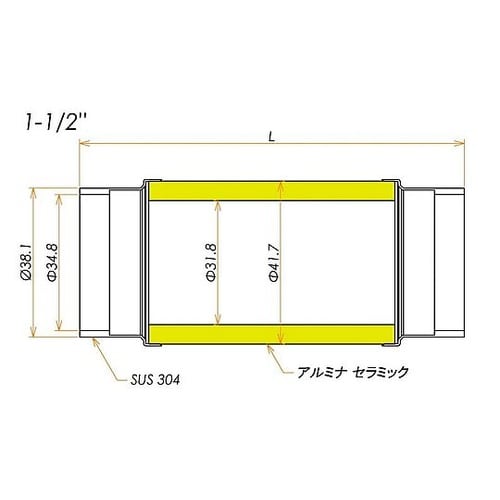 絶縁継手 1−1/2インチ チューブエン