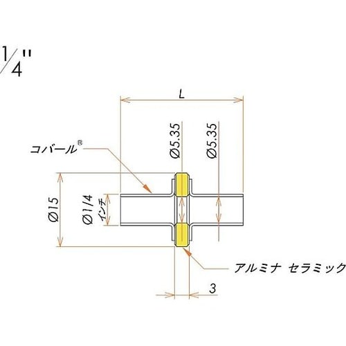 絶縁継手 1/4インチ チューブエンド