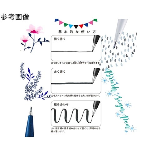 筆ペン 筆タッチサインペン ターコイズグ