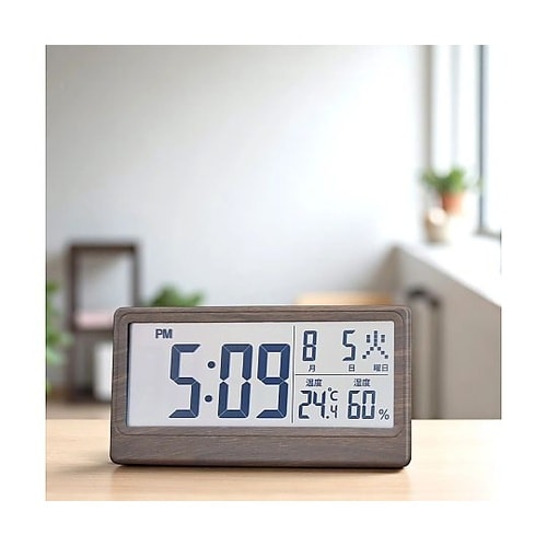 温湿度表示付き電波時計 YH−59