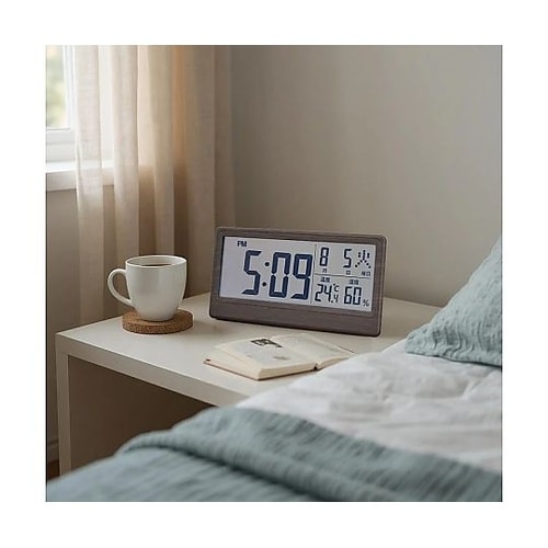 温湿度表示付き電波時計 YH−59