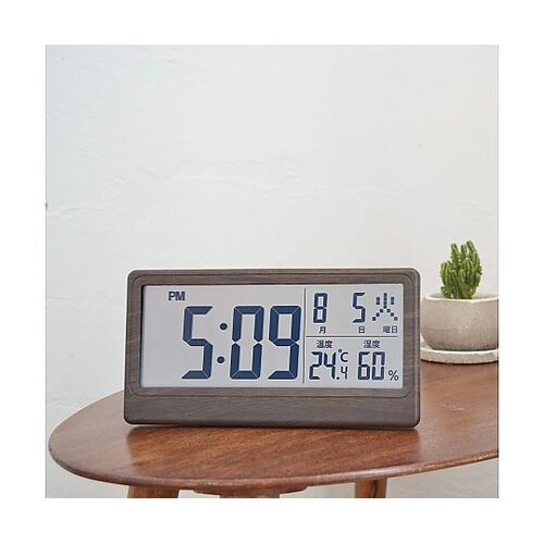 温湿度表示付き電波時計 YH−59