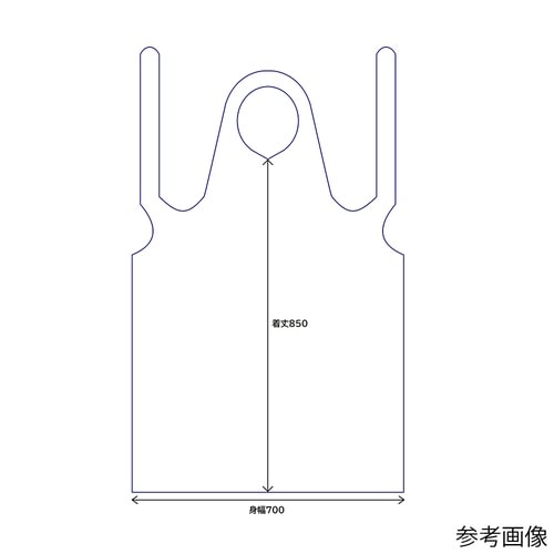 PEエプロン ディスポ 打ち抜きタイプ
