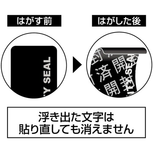 貼った面に跡が残らない開封防止シール 1