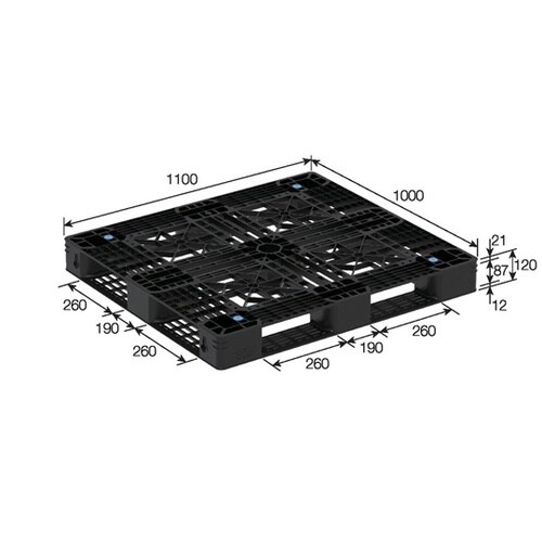 パレット D4−1011−4 再生ブラッ