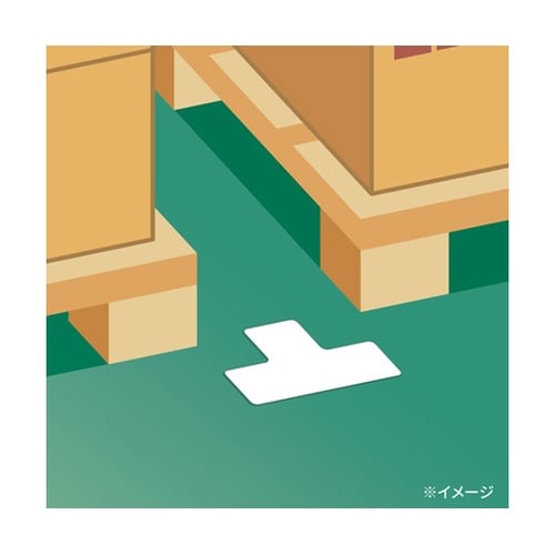 フロアシール区画表示用T型白 1個(4枚