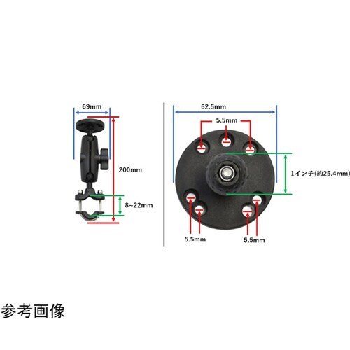 ラムマウントセット ラウンドベース U字