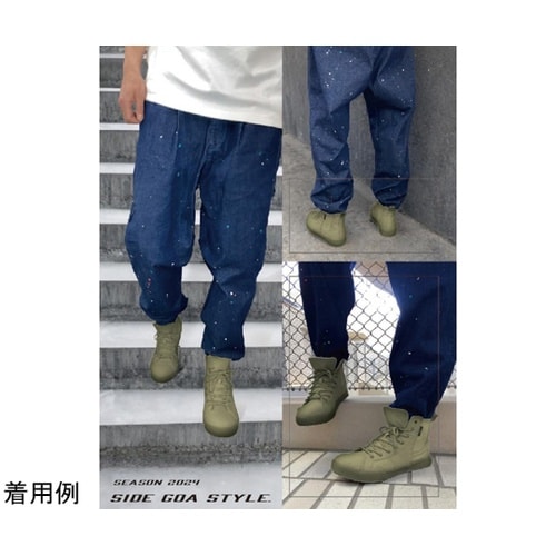 ワークシューズ キャンバスハイカット サ