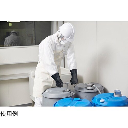 CN920フッ素ゴム製化学防護手袋 L