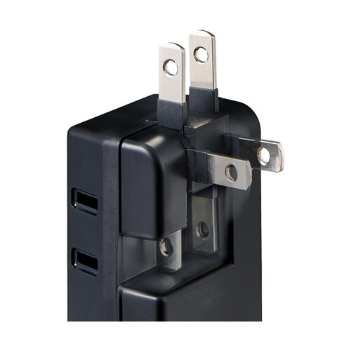 耐雷USBタップ3個口2ポート 2.4A