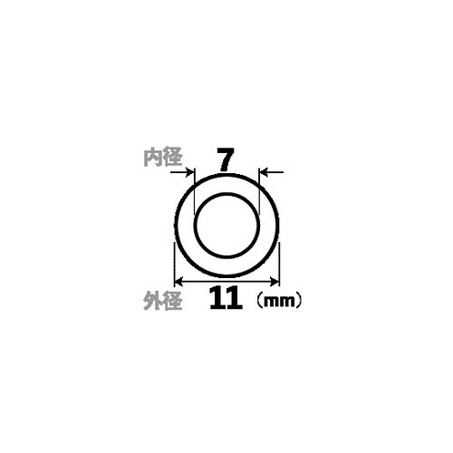 アクリルパイプ 外径11×肉厚2mm×1