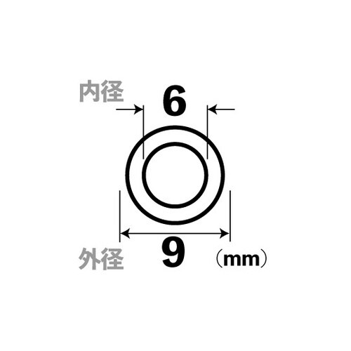 アクリルパイプ 外径9×肉厚1.5mm×